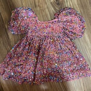Lola + The Boys Glittering Pink Sequin Dress